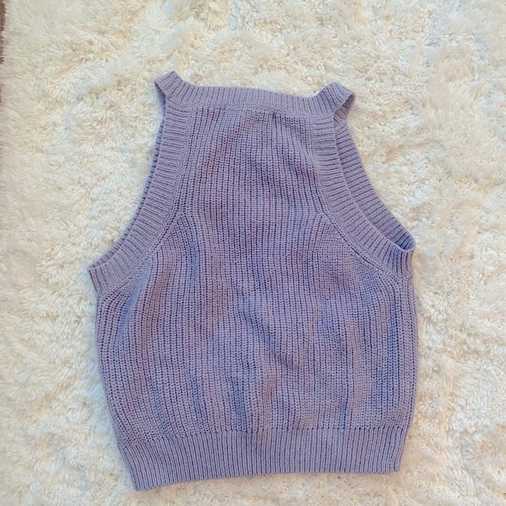 Purple Knit Tank Top (SIZE S) - Picture 2 of 5